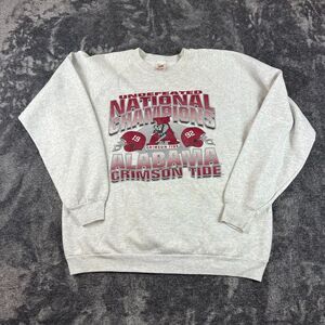Vtg '92 Fruit Of The Loom National Champions Alabama Crimson Tide Sweatshirt XXL